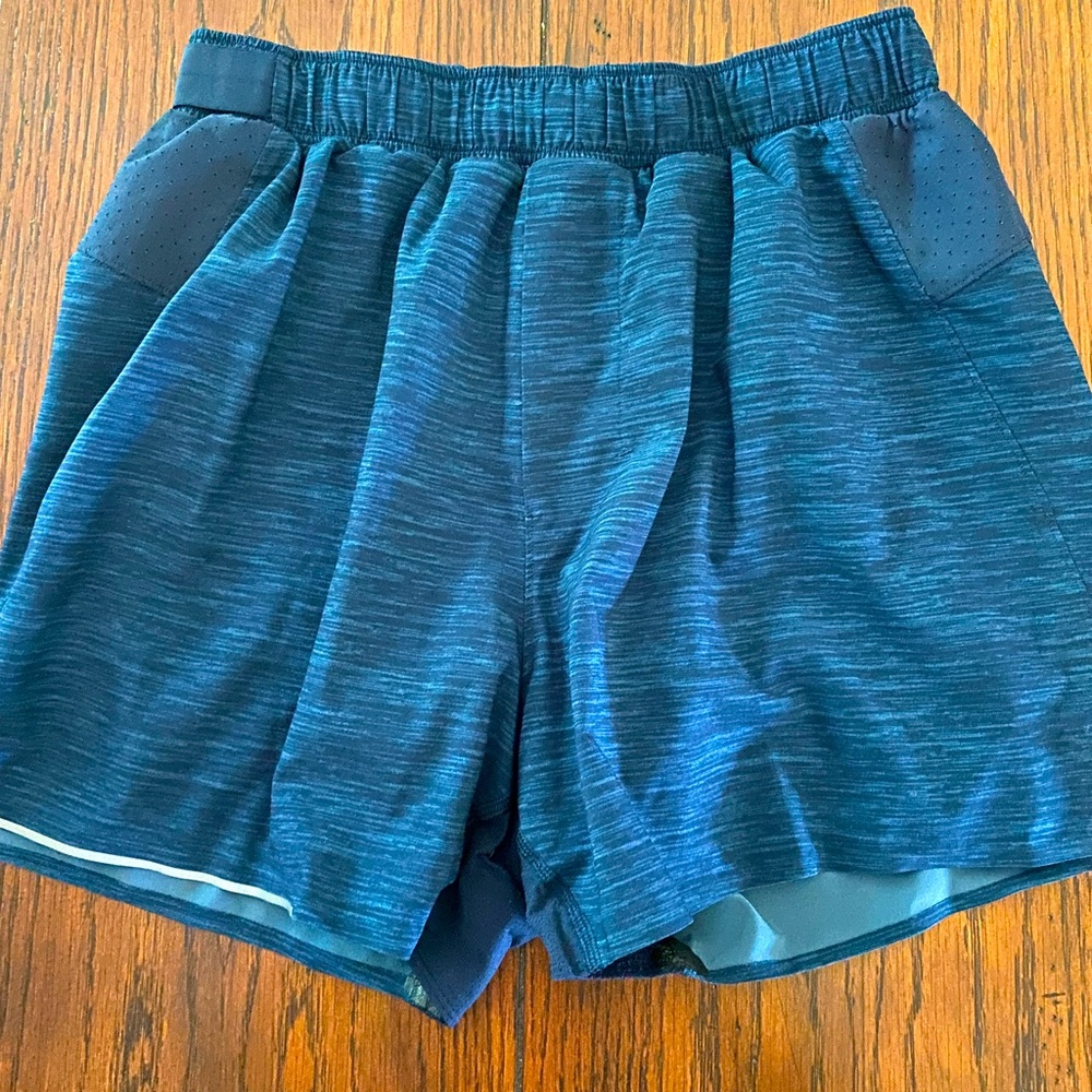Mens lululemon navy blue running shorts. 4” inseam with liner.